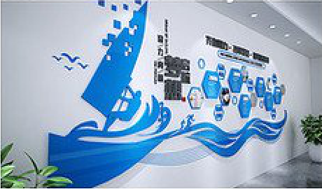 维西海浪主题文化墙如何设计？