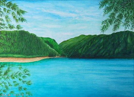 维西在墙绘中，如何绘画绿水青山？