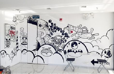 维西手绘墙并非传统涂鸦。